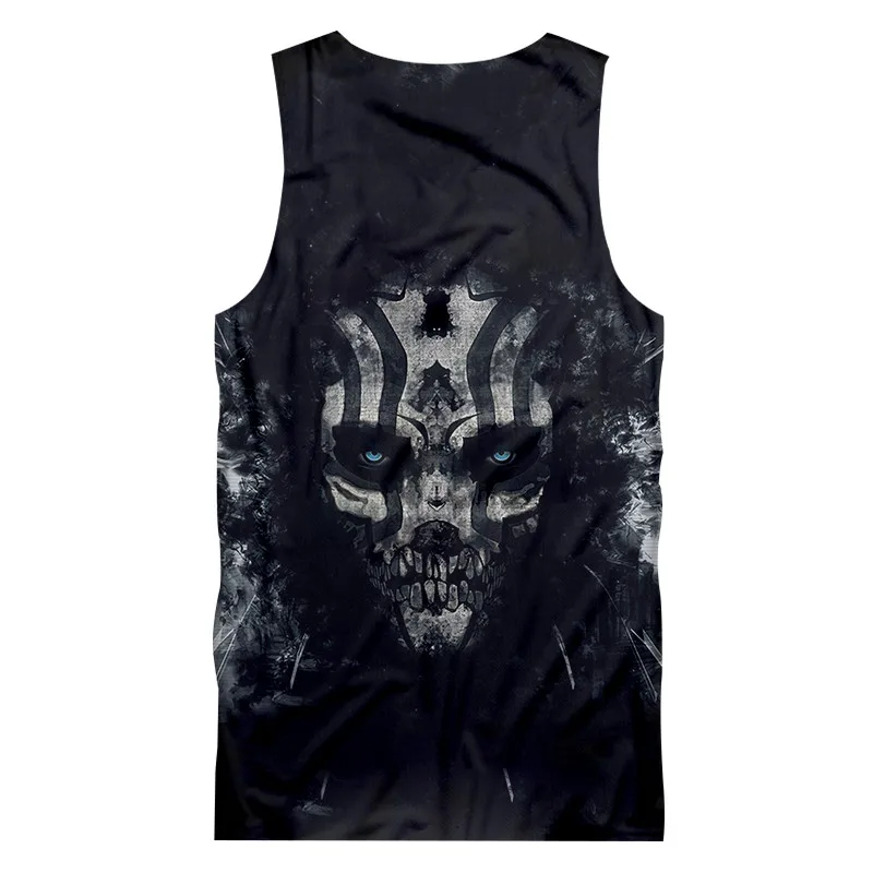 CJLM дропшиппинг футболки без рукавов человек хип хоп панк готический Singlets Лето для мужчин прохладный принт череп на бак Топ волшебный глаз майки
