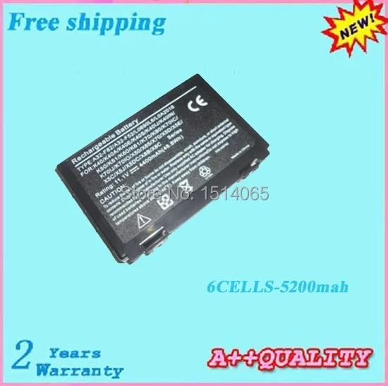 Аккумулятор для ноутбука Asus 5200 мА · ч A32 F52 F82 K40 K40in K50 K50in k50ij K50ab K42j K51 K60 K61 K70|laptop
