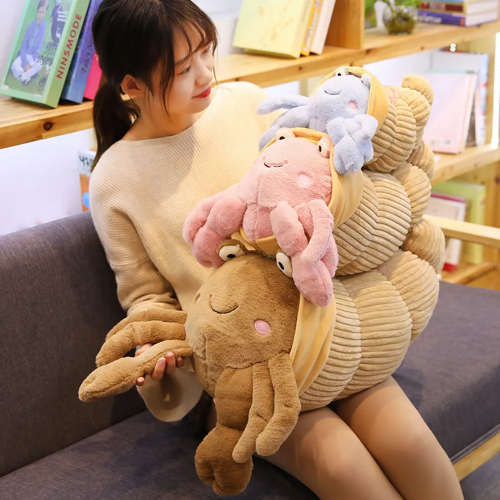 2019 Новые горячие 35 см Креативные забавные плюшевые игрушки Реальная жизнь Рак-отшельник Коенобит морское животное Подушка на бросок.