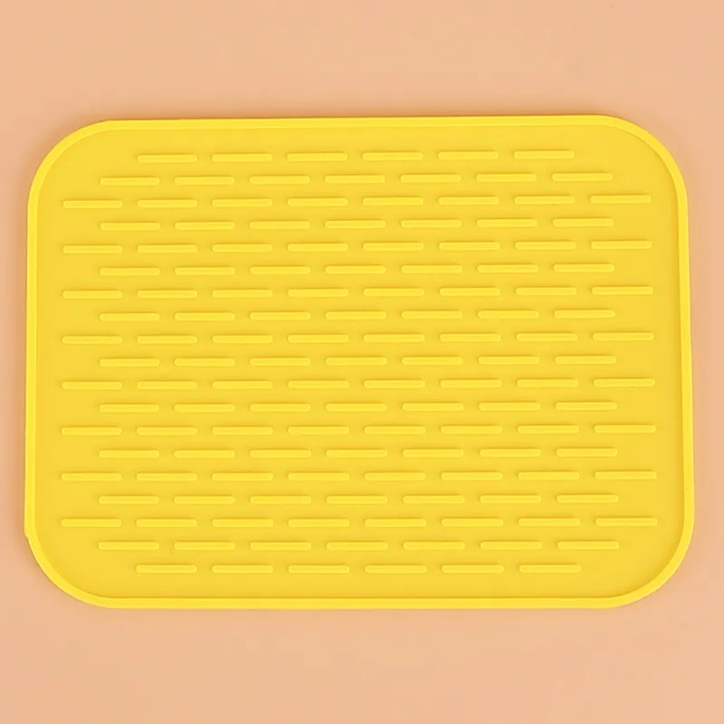 yellow 1 шт. термостойкая консервная открывалка нескользящий коврик для стола подставка для посуды кухонная раковина коврик блюда и чашка коврик для сушки подставка силиконовый горшок держатель - Цвет: yellow