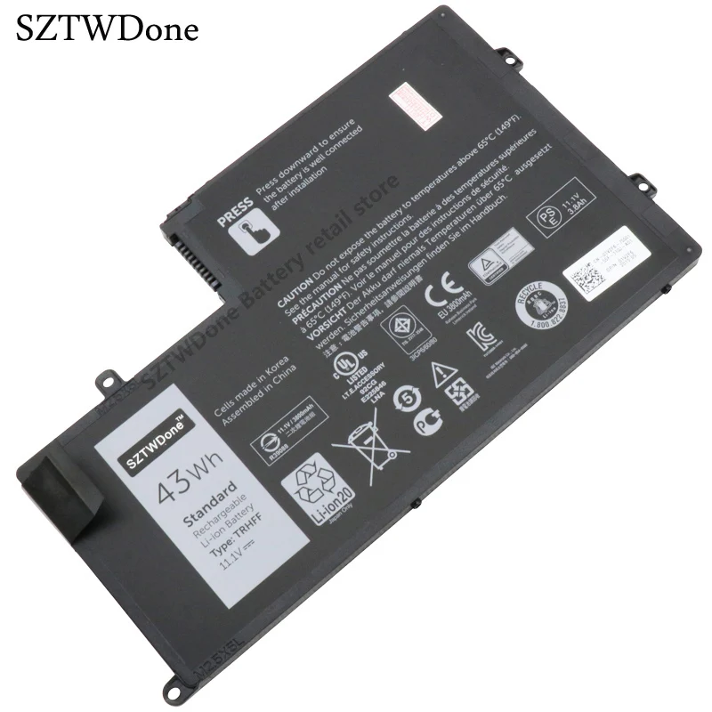 Аккумулятор SZTWDone TRHFF для ноутбука DELL Inspiron 5547 5545 5548 5447 5445 5448 14 15 1V2F6 Latitude 3450 3550 43WH|battery
