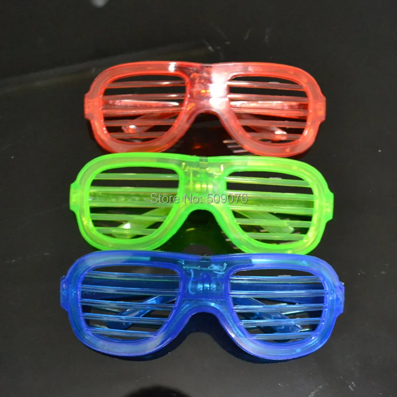 Бесплатная доставка 2 шт./лот светодиодные мигающие очки EL LED Shutter в форме затвора