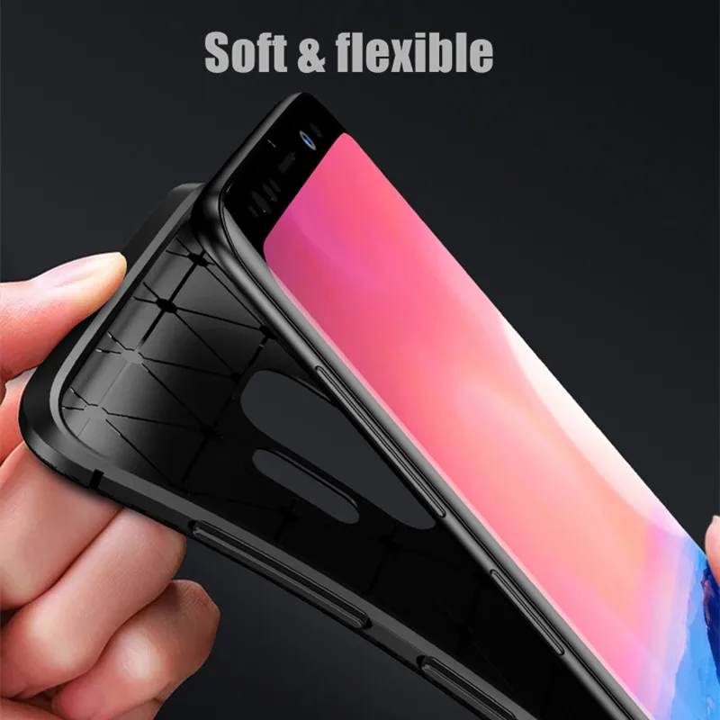 Модный чехол из углеродного волокна для samsung galaxy S10 s9 plus note 9 s10e A10 A30 M10 M20 мягкий
