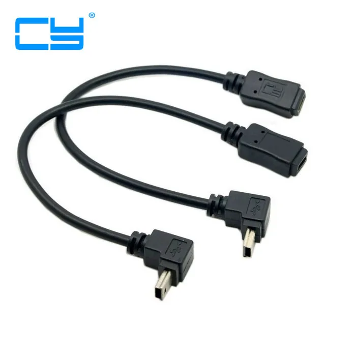 

90 Degree Up & Down Direction Angled Mini USB 5 Pin Male To Female Extension Cable 0.2m 20cm Mini USB 5PIN Adapter Short Cable