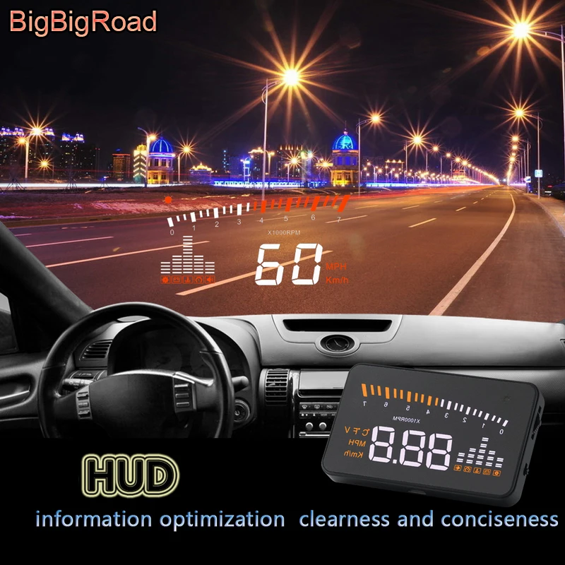 Проектор лобового стекла BigBigRoad OBD2 для Renault Laguna Megane II 1 2 3 4|Проекционный дисплей| |