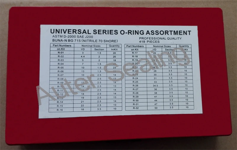 419 шт. набор метрических пневматических гидравлических инструментов|oring kit|rubber