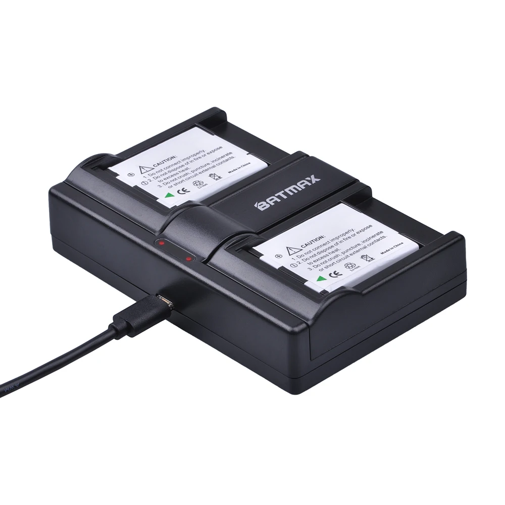 Аккумулятор для фотоаппарата 2 шт NB 11L NB11L и зарядное устройство с двумя USB портами