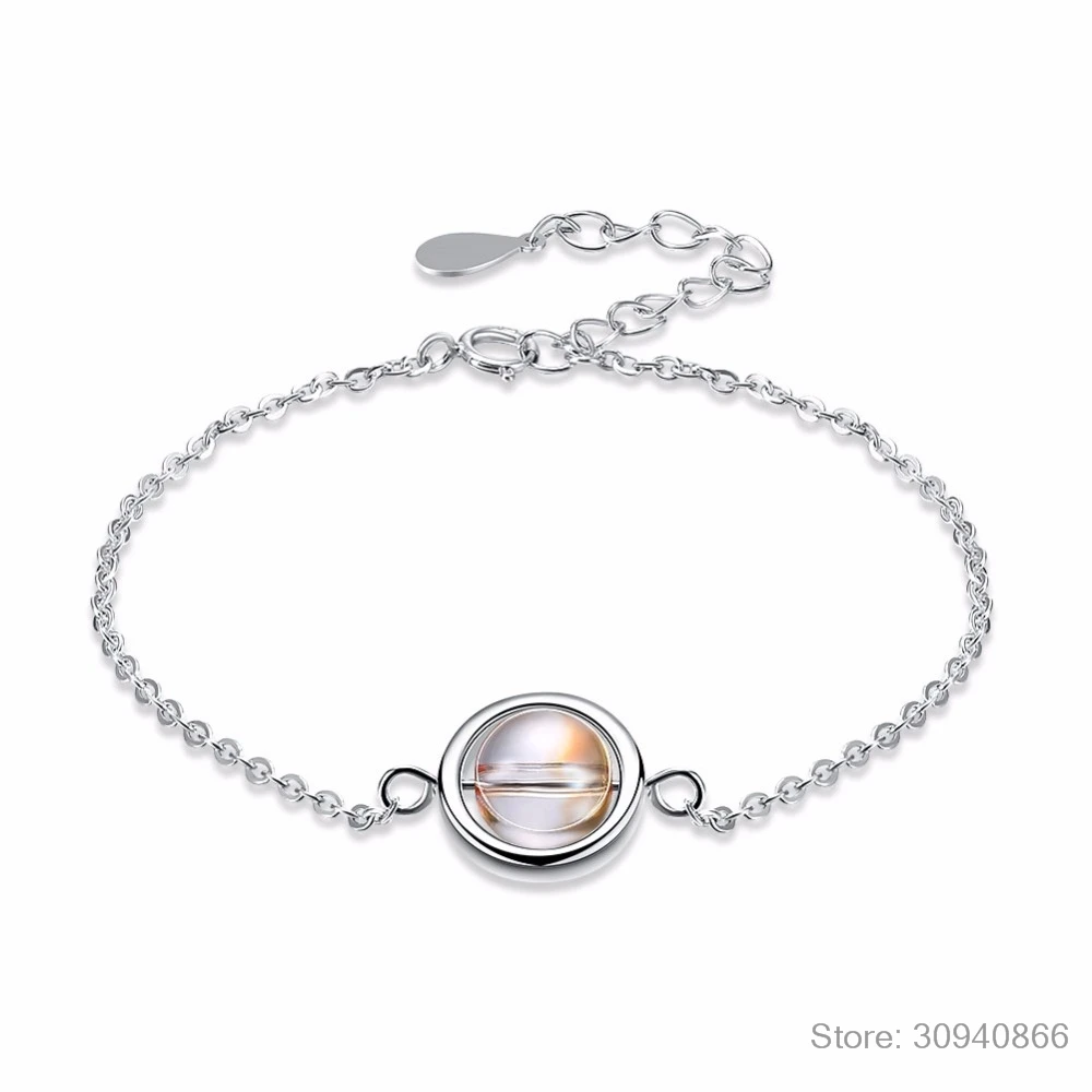 LEKANI оригинальные кристаллы от SWAROVSKI 925 Серебряная бусина браслет браслеты бусины аксессуары для женщин ювелирные украшения