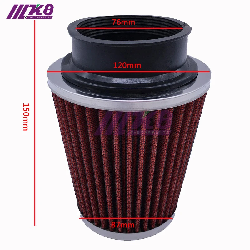 Air Filter Car Mechanical Supercharger Coche Filtre air intake Coches 76mm Cold Kits Drop Shipping | Автомобили и мотоциклы
