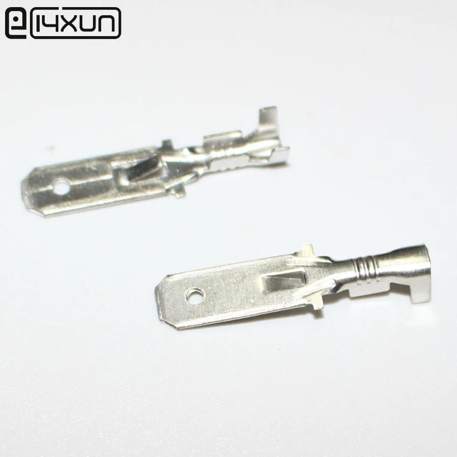 50 шт. 6 3 мм Длинный Штекерный разъем соединитель медного сплава обжимной провод