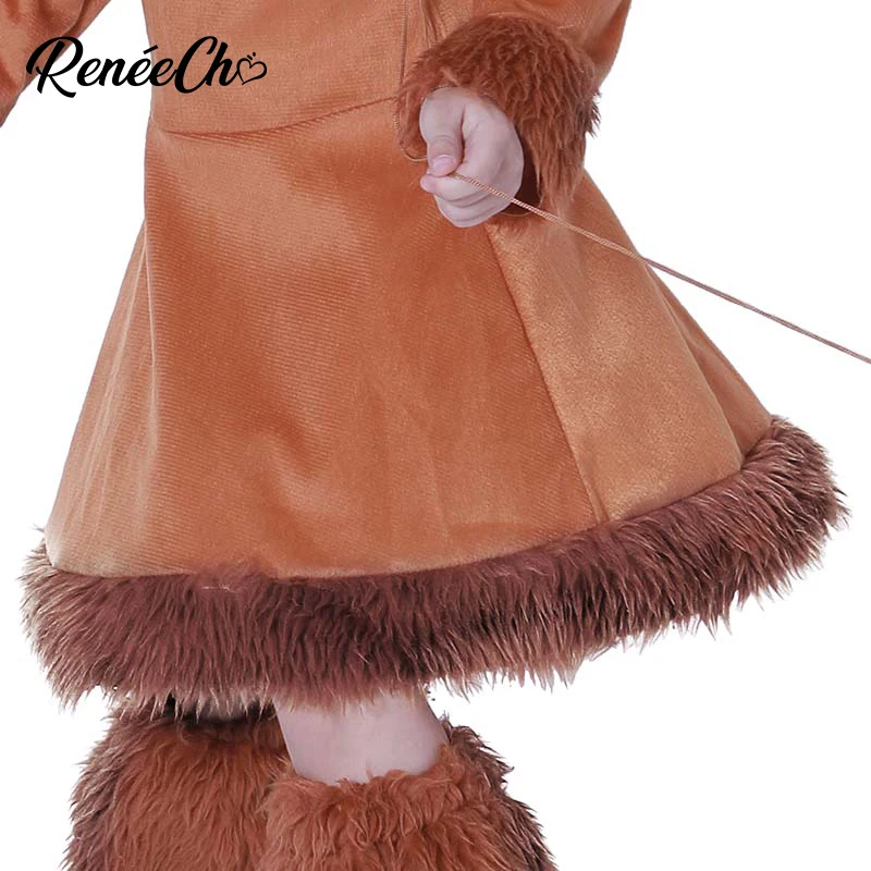 Reneecho/костюм для косплея с милыми животными для девочек на Хэллоуин, детские костюмы лисицы, зимнее платье для малышей, одежда для карнавала, вечеринки