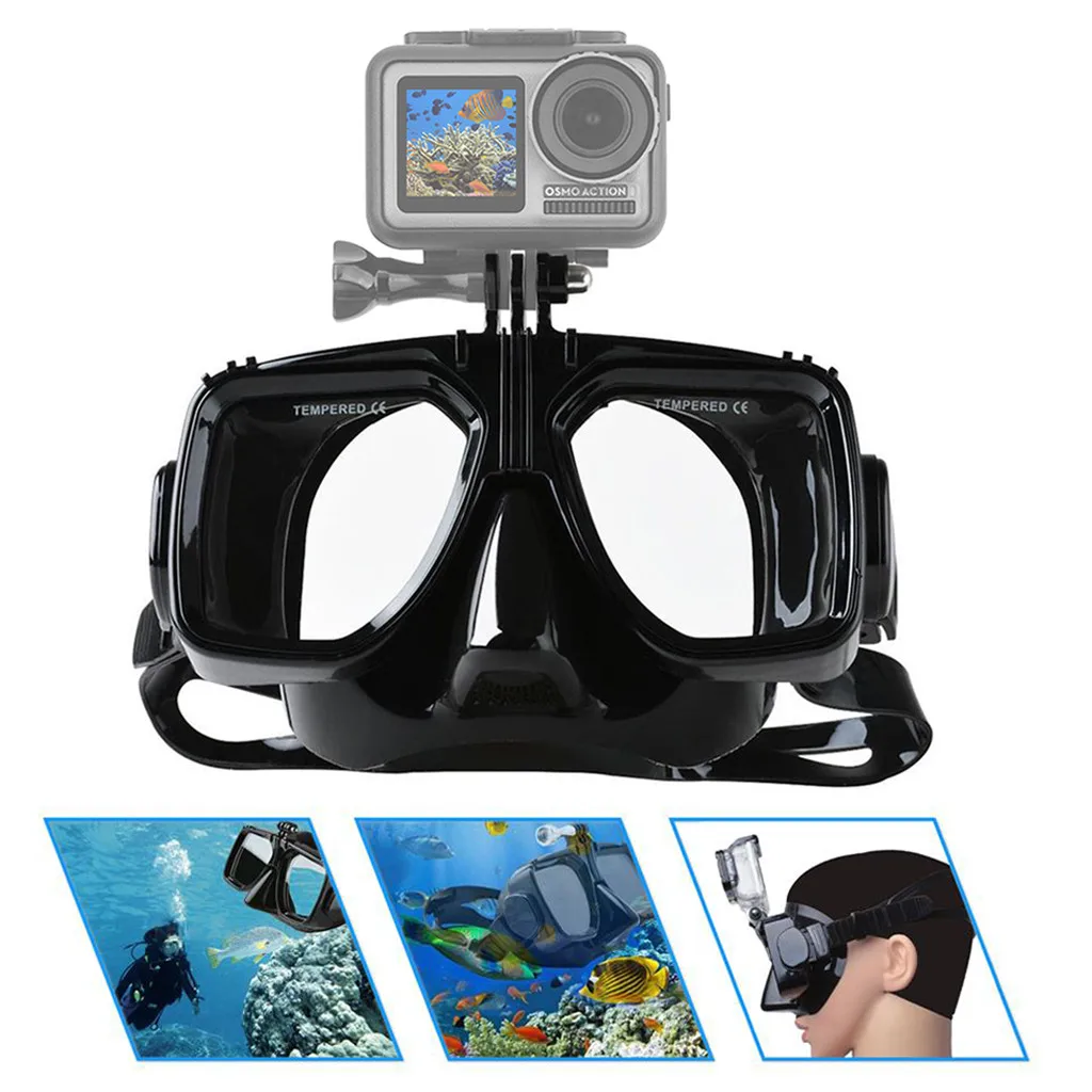 Маска для подводного дайвинга Mutli Gopro вентилируемая маска с фиксирующим