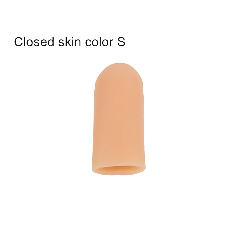 Closed skin S 1 пара силиконовых гелевых носков разделители трубка для пальца Стелька протектор стопы колпачки протектор ноги палец Носок Протектор вставка - Цвет: Closed skin S