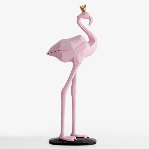 Pink Розовый фламинго декорации комнаты коробка ткани гостиной декорации ткани держатель коробки для домашнего декора аксессуары Европа статуя смолы - Цвет: Pink