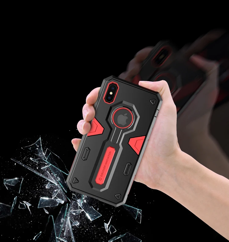 gift) For Apple iPhone X Nillkin Defender 2nd Case Impact Hybrid Armor Hard Protect Cover Strong 10 Phone 5.8&quot |