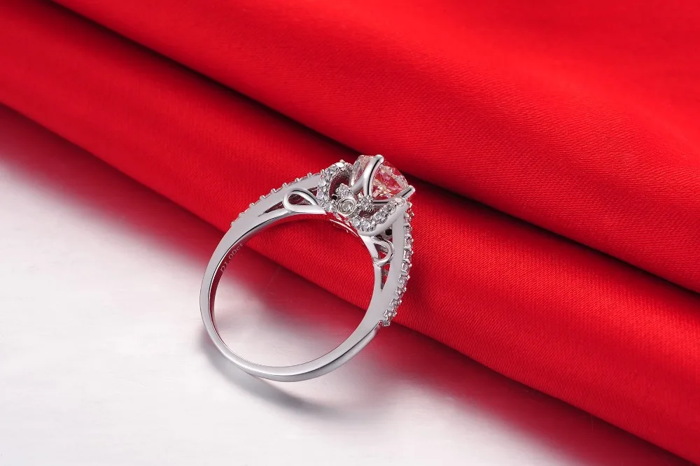 Новое кольцо 1Ct элегантное Стерлинговое Серебро 18 K белое золото покрытое