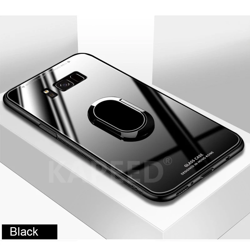 Для samsung Galaxy S10 S9 S8 Plus закаленное стекло Магнитный чехол-держатель с кольцом для samsung Galaxy Note 8 9 S10 Lite S10e чехол Funda