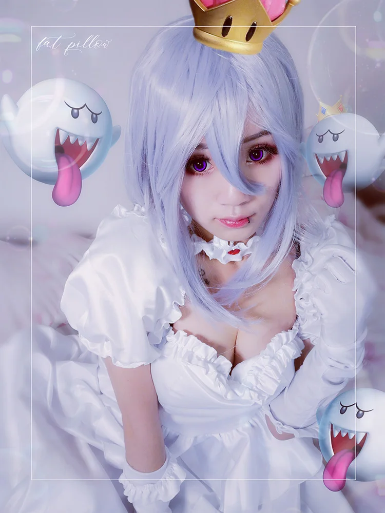 Rolecos аниме Boosette косплей волос Kuppa Koopa Hime принцесса головные уборы Косплей Синтетические длинные волосы для женщин аксессуары для волос