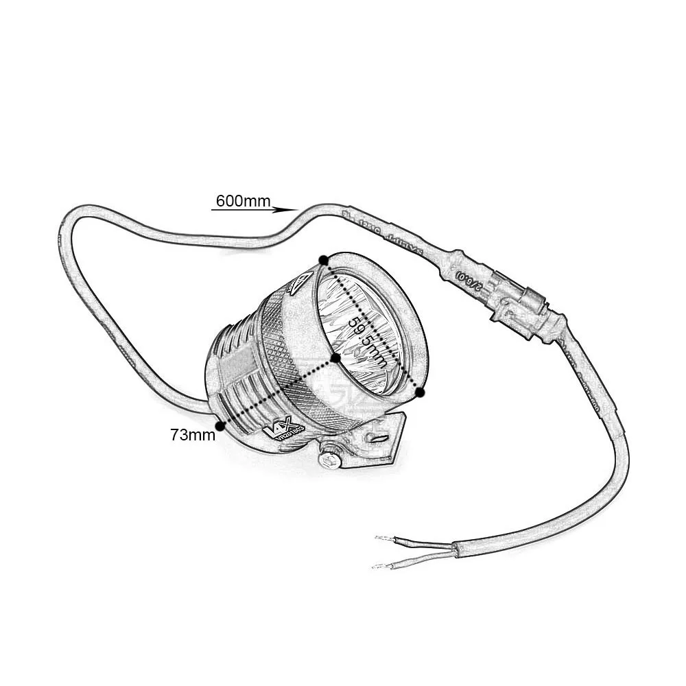 Универсальный внешний светодиодный Дальний свет для мотоцикла 40 Вт 1000 лм| |