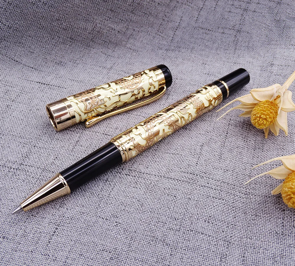 Jinhao 5000 винтажная Роскошная искусственная резьба по текстуре дракона ручка с