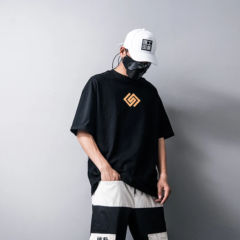 Мужская Уличная футболка в стиле Харадзюку хлопковая Футболка хип хоп с
