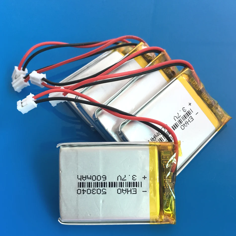 5 шт. 3 7 в 600 мАч 503040 аккумуляторная батарея JST PH 2 0 мм lipo полимерный литиевый для MP3