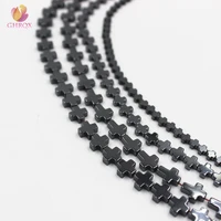 cross hematite loose spacer beads stone beads 4mm6mm8mm fit jewelry diy making