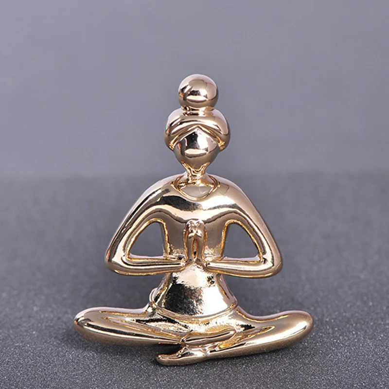 Эмалированные Броши Funmor для йоги фитнеса женщин и девочек повседневного