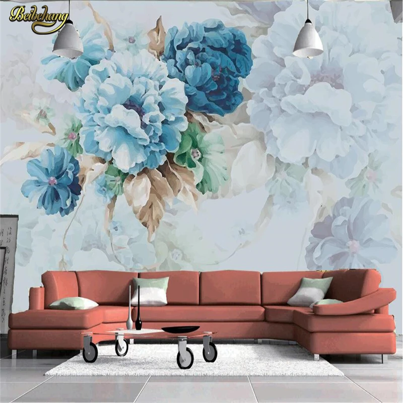 Фотообои beibehang на заказ с цветами пасторальная фотобумага 3d обои для пола