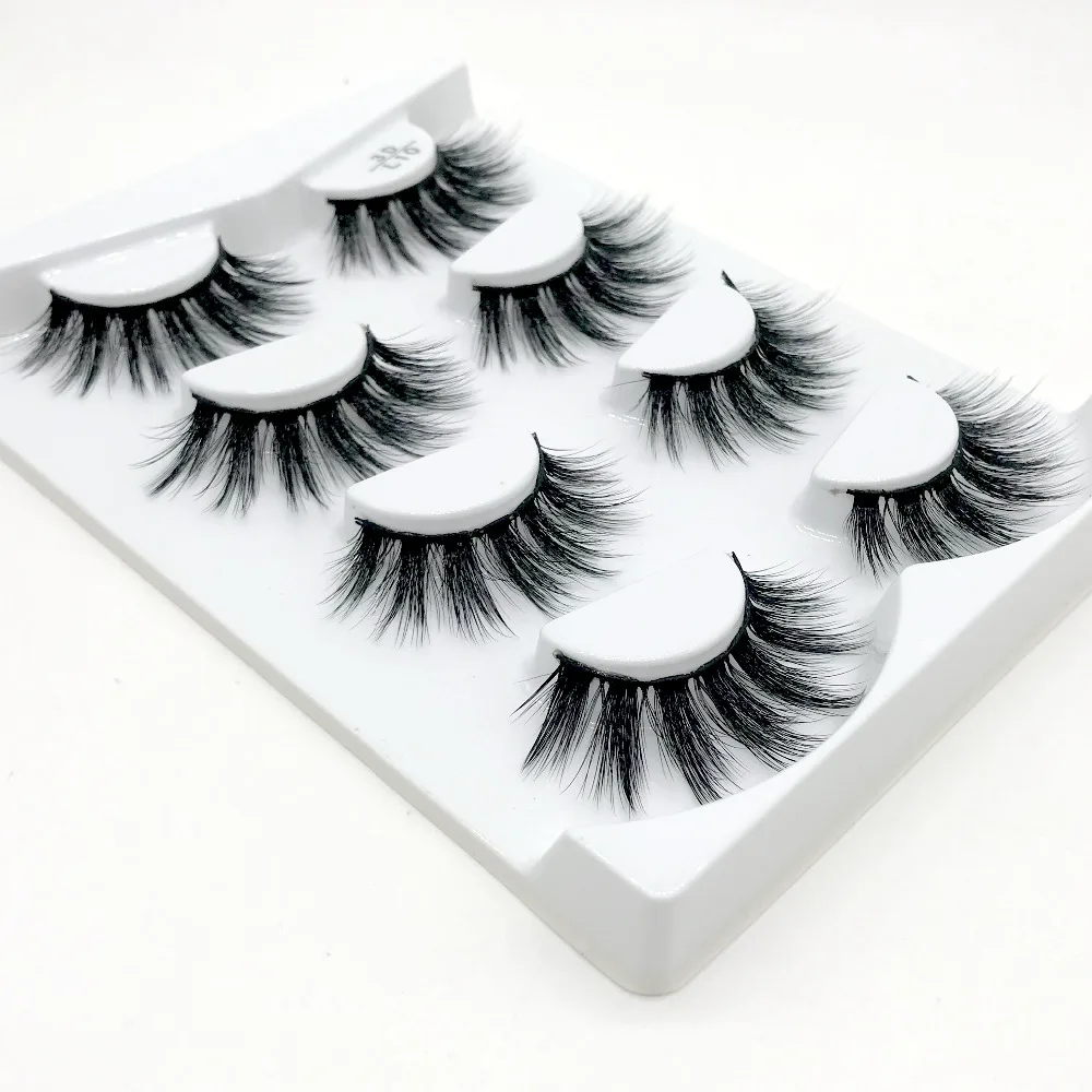 

200 pairs/50box 100% Real Mink Fake Eyelashes 3D Natural False Eyelashes 3d Mink Lashes Soft Eyelash Extension Makeup Kit Cilios