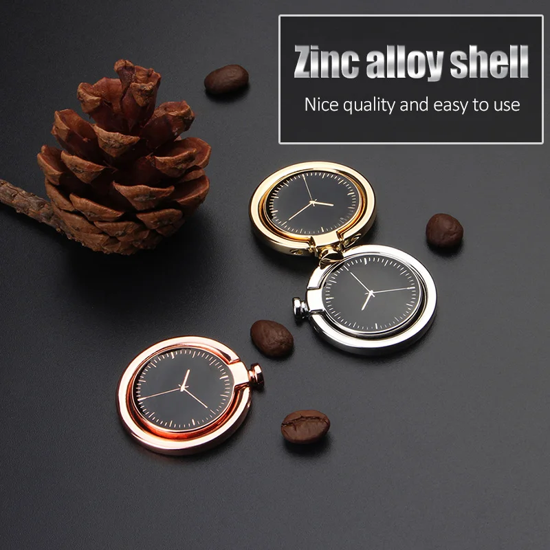 for cellphone watch clock ring stand holder Light Luxury retro universal alloy whole metal automotive magnetic bracket | Мобильные