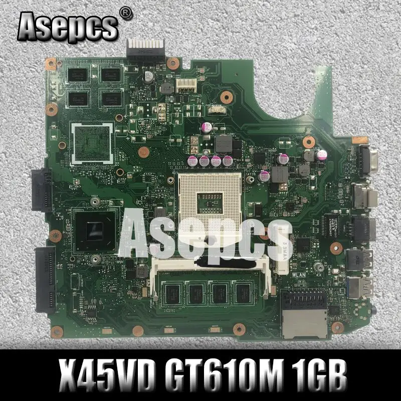 Akemy X45VD материнская плата на плате 4 ГБ ОЗУ для For Asus X45V ноутбука SLJ8E GT610M 1 REV 2 0 100%