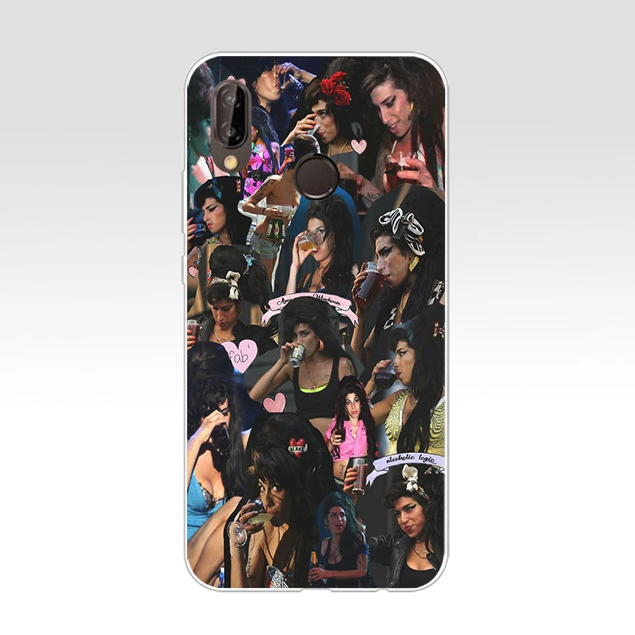 219AQ amy winehouse 2 Мягкий Силиконовый ТПУ чехол для huawei p 20 lite pro y6 2017 mate 10 | Мобильные