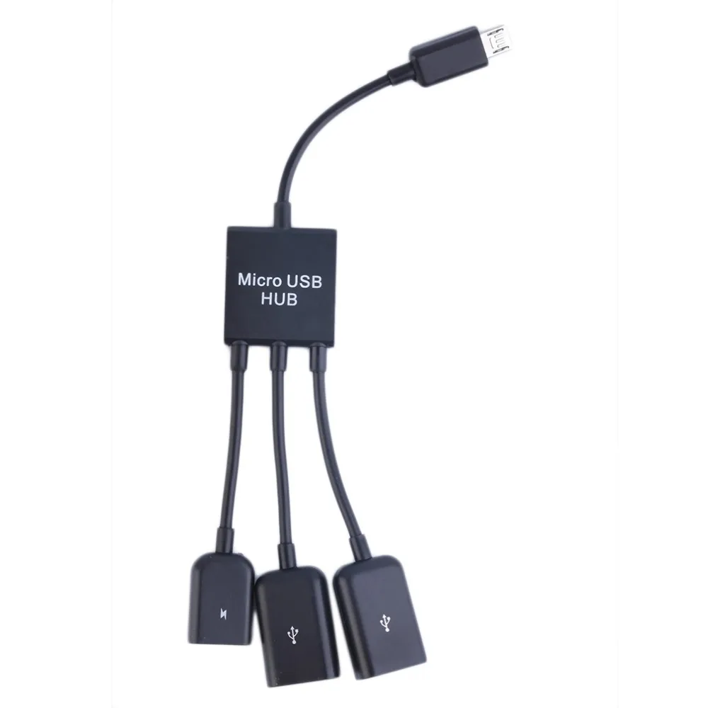 3 в 1 Micro USB концентратор для мужчин и женщин двойной 2 0 хост OTG Кабельный адаптер
