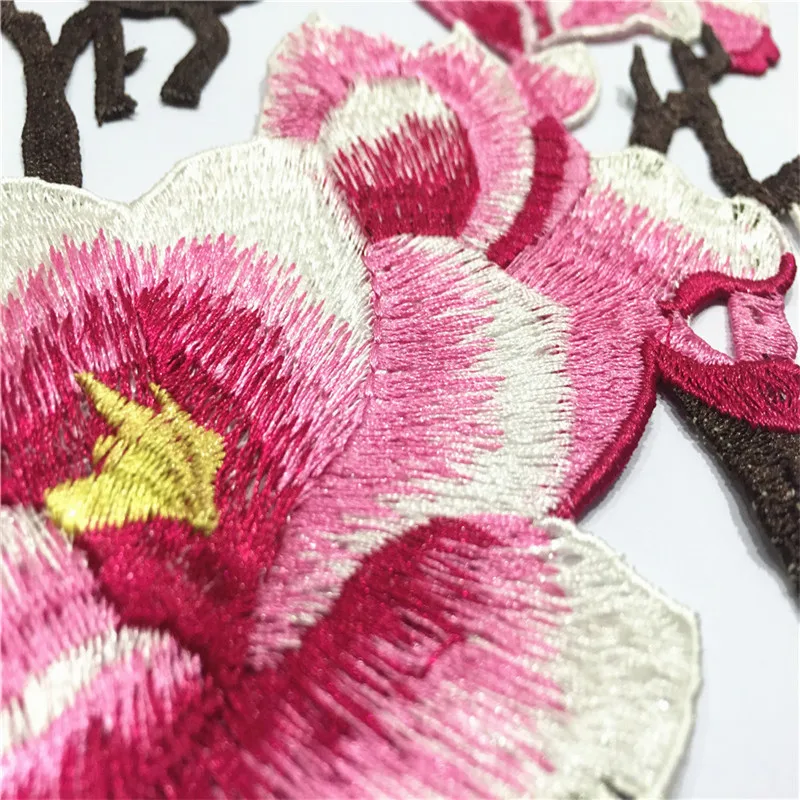 1 компл./лот большая вышивка/аппликация в виде цветка магнолии Водорастворимая