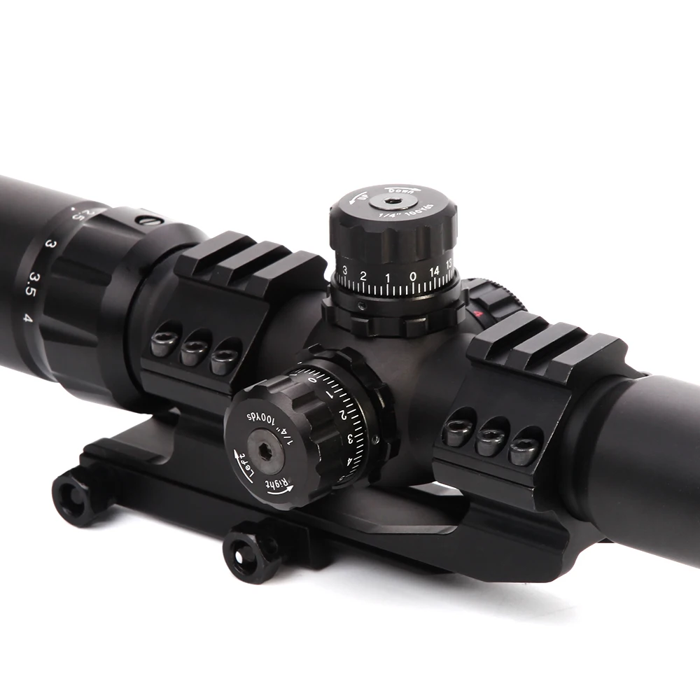 Оптический прицел LUGER 1 5 4x30 тактический оптический с подсветкой RGB сетка мил дот