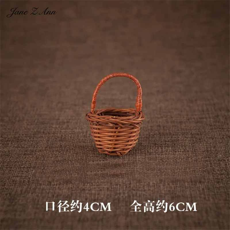 

Jane Z Ann Newborn Lovely Little Red Riding Hood Plaid dress Children Photography Prop Set with Small r Basket Combination