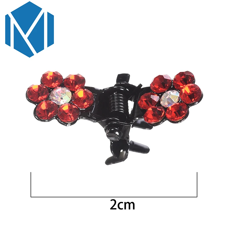 Высокое качество M MISM 12 шт./компл. мини стразы для волос с цветком заколки