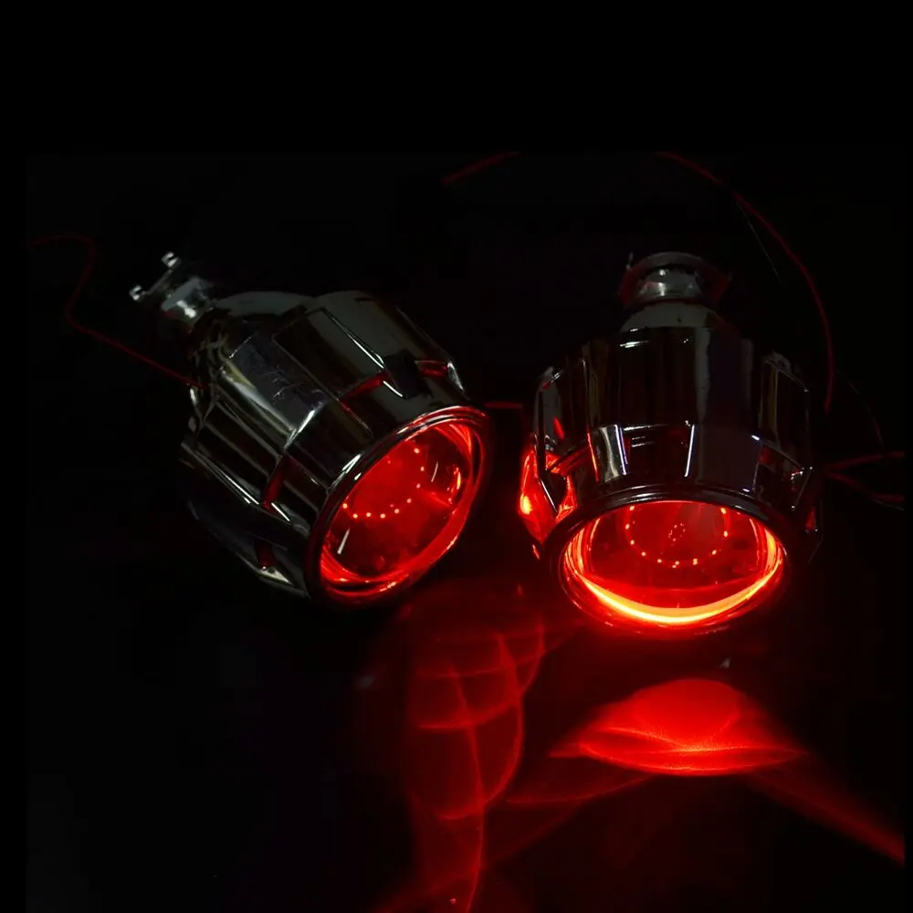 2,5 дюймов Биксенон hid объектив проектора с крышкой кожух экрана H1 H4 H7 мотоциклетные линзы автомобиля модифицировать фары