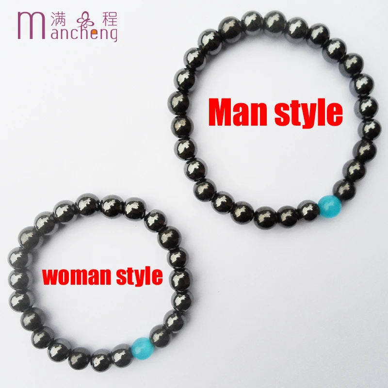 

Fashion 8MM hematite Cat's eye beaded lovers' Bracelet,Good quality sleep Fitness Period Mood tracket health hematite bracelet