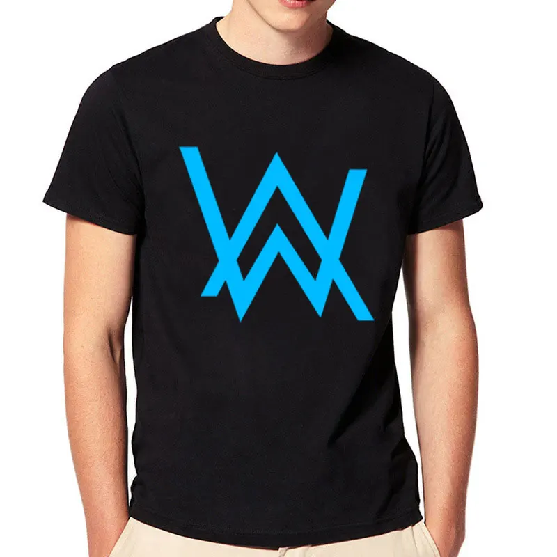 Black B Alan walker Повседневная футболка летние топы с короткими рукавами футболки хлопковая одежда с принтом для мужчин и женщин спортивная уличная одежда хип-хоп - Цвет: Black B