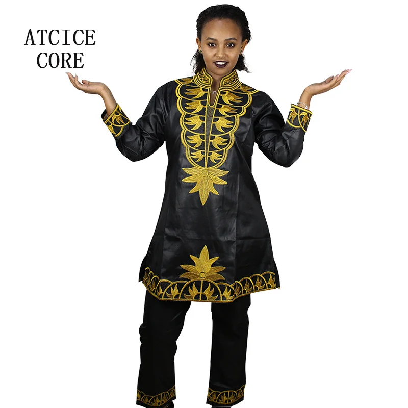 Платья в африканском стиле для женщин не материал базин мягкий Шелковый вышивка