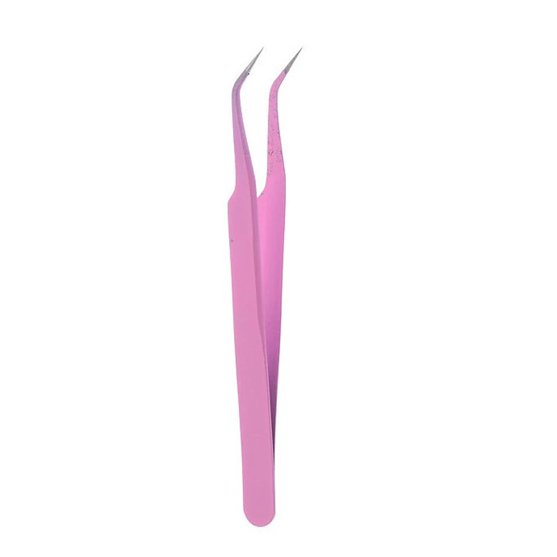 1pcs Curved Tweezer 1 упаковка, профессиональный Стекловолоконный удлинитель для ногтей, шелковые шарфы для ногтей, акриловая Форма для ногтей, волокнистые ногти с зажимами для кривизны - Цвет: 1pcs Curved Tweezer