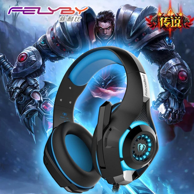 Новинка для мобильного телефона PS4 psp PC Игровые наушники 3,5 мм+ usb Проводная гарнитура с микрофоном светодиодный фонарь шумоподавляющие наушники