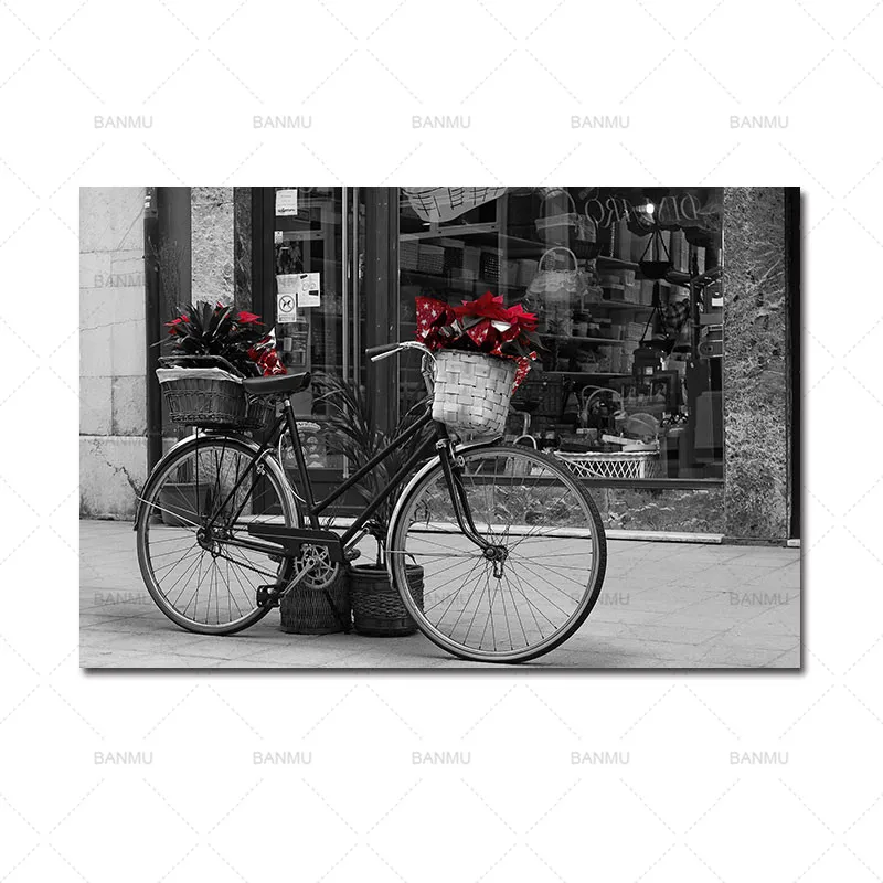 

Morden print Wall art canvas painting home deor Retro bicycle Wall Pictures print for Living Room Art Pictures