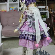 1/4 1/3 весы BJD платье + шапка шарф комплект для SD Одежда кукла