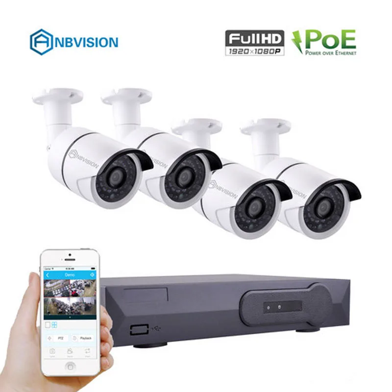 Eyessys 8/4 канал PoE Комплект видеонаблюдения Системы Камера 1080 P CCTV 8/4/6 шт 2.0MP IP пуля