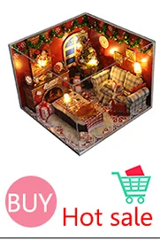 Мебель DIY Кукольный дом Wodden Miniatura кукольные дома мебель комплект головоломки ручной работы кукольный домик игрушки для детей, подарки для девочек H016