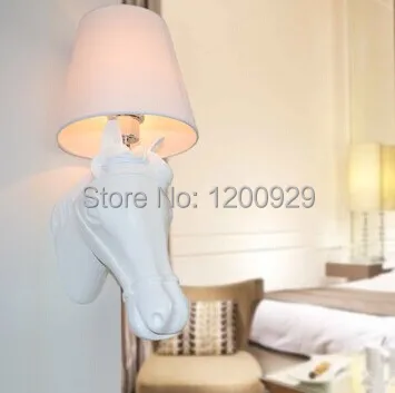 Светодиодный настенный светильник с головой лошади для