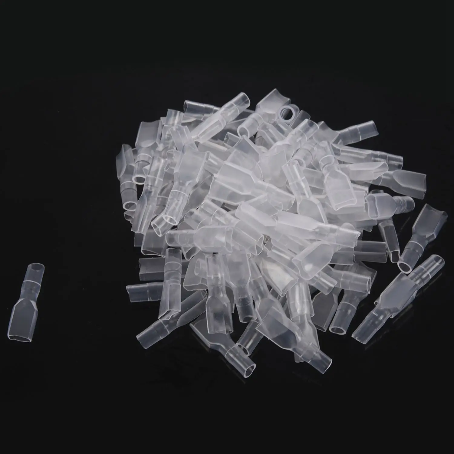 Top quality 100 x Clear PVC Covers for 6.3mm Uninsulated Female Spade Crimp Terminals | Обустройство дома